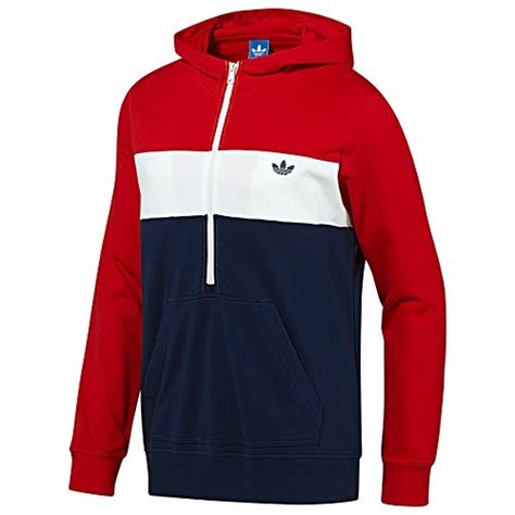 adidas logo hoodie weiß blau rot|Blaue Hoodies .